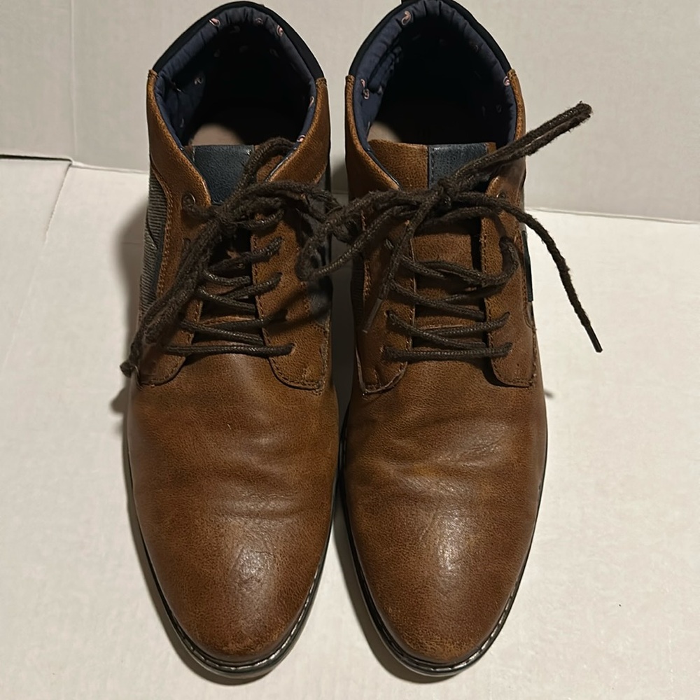 George Mens Brown Lace up Memory Foam brown  Boots Size 10